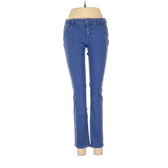 Nili Lotan Women's Skinny Straight Leg Crop Ankle Denim Blue Jeans Size 6 30x27